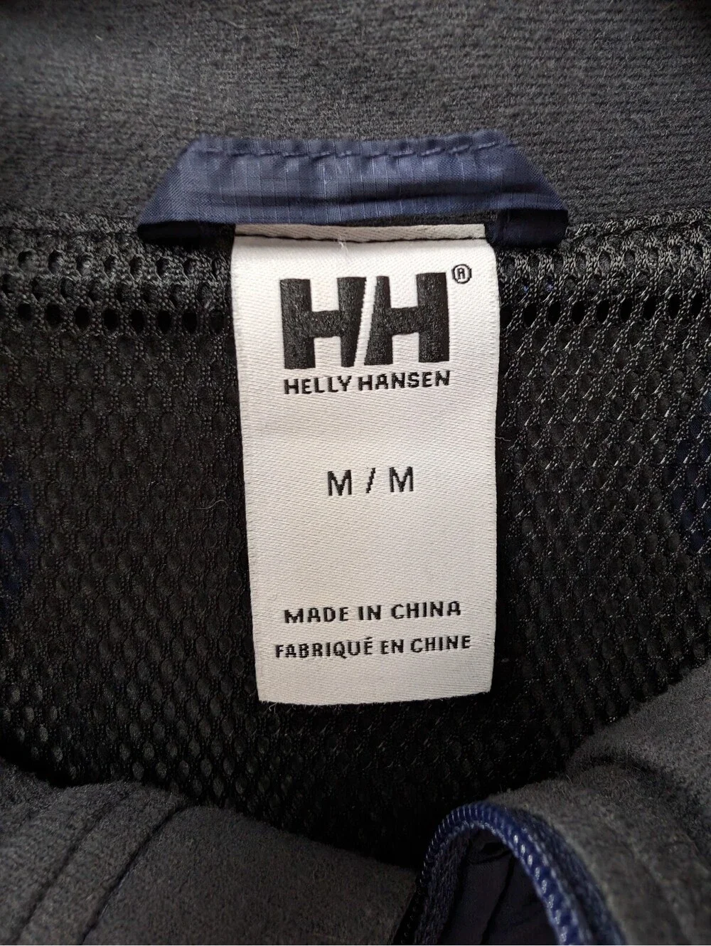 Helly Hansen Windbreaker Jacket Water Resistant Vents Blue H2 Flow Size Medium